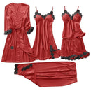 Conjunto 5 Peças em Cetim de Seda