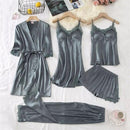 Conjunto 5 Peças em Cetim de Seda